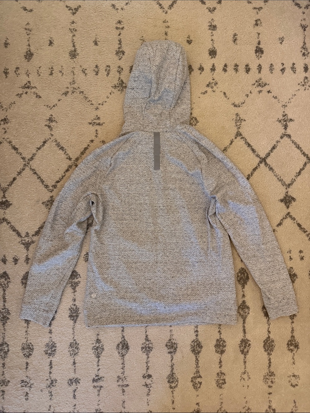 Women’s Lululemon Textired Hooded Pullover Sweatshirt - Light Gray - Picture 2 of 4